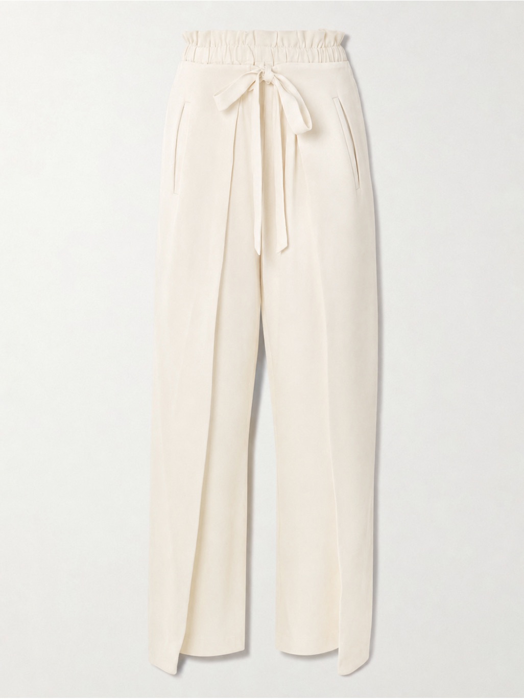 Cult Gaia Naomi Ivory Paperbag Waist Wide Leg Pants Nwt Linen Blend Size Small